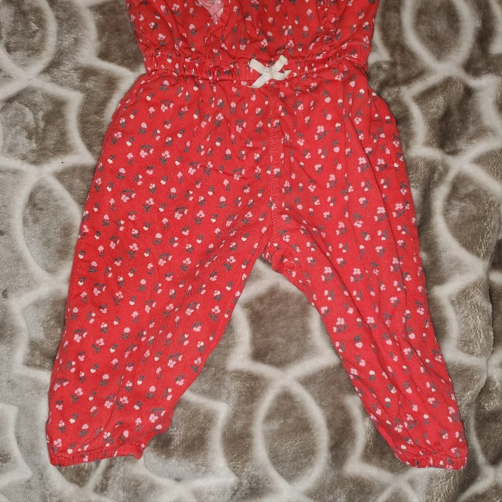 5 for $25 | Carter's Floral Ruffle Sleeveless Drapey Jumpsuit
